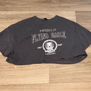 SHEIN Flying Eagle Graphic Tee - Black